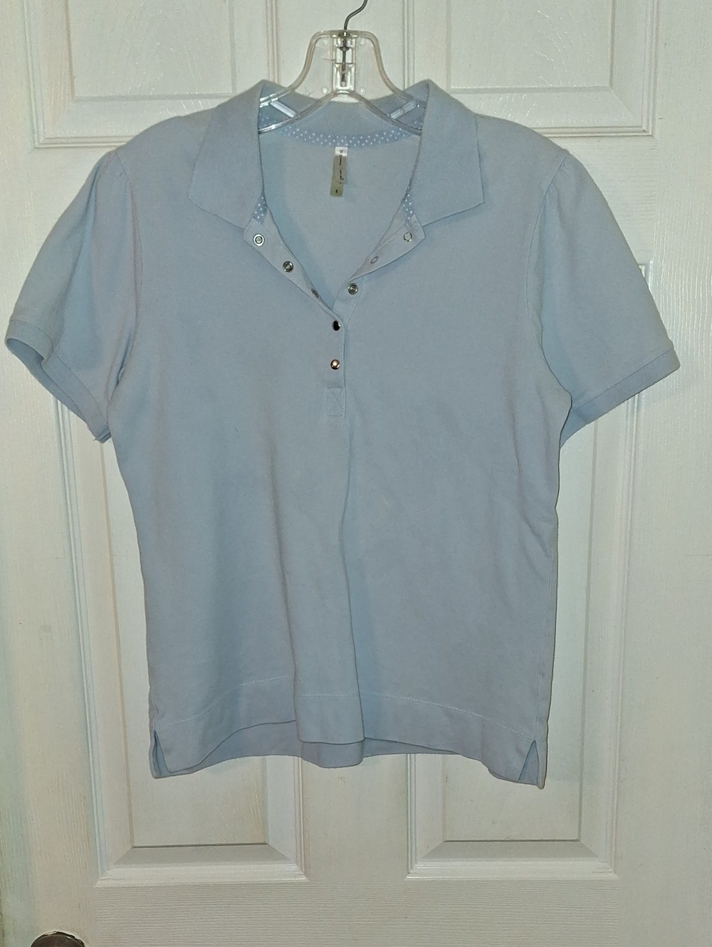 White Stag Light Blue Short Sleeve Polo Top